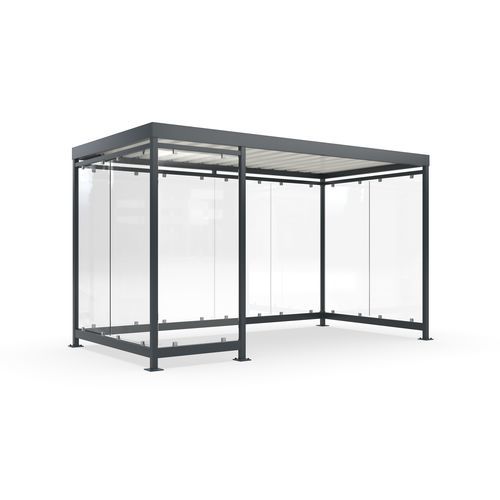 Mehrzwecküberdachung für öffentliche Bereiche - Köln K4 c/b - wsm Raumsysteme - für städtische Bereiche / für Parkplätze
