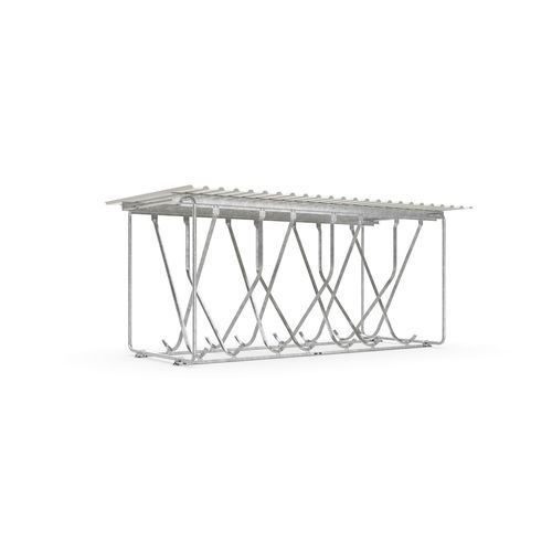 Nachhaltiger Fahrradunterstand - Amsterdam A522 - wsm Raumsysteme - schräg / galvanisiertem Stahl / für öffentliche Bereiche