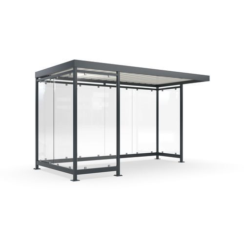 Mehrzwecküberdachung für öffentliche Bereiche - Köln K4 c/a - wsm Raumsysteme - für städtische Bereiche / für Parkplätze