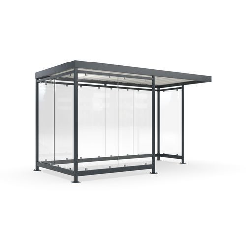 Mehrzwecküberdachung für öffentliche Bereiche - Köln K4 d/a - wsm Raumsysteme - für städtische Bereiche / für Parkplätze