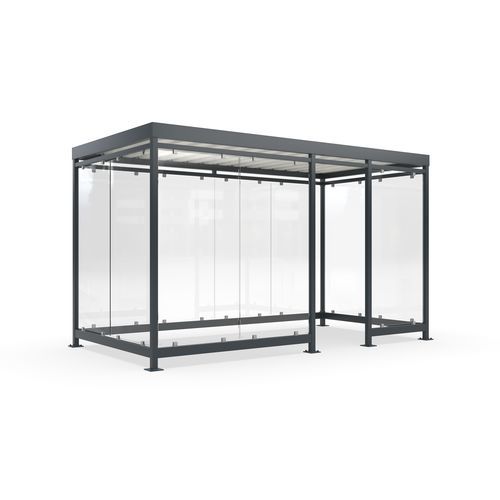 Mehrzwecküberdachung für öffentliche Bereiche - Köln K4 d/c - wsm Raumsysteme - für städtische Bereiche / für Parkplätze