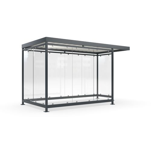 Mehrzwecküberdachung für öffentliche Bereiche - Köln K4 e/a - wsm Raumsysteme - für städtische Bereiche / für Parkplätze