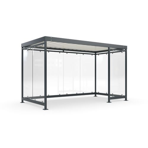 Mehrzwecküberdachung für öffentliche Bereiche - Köln K4 b/c - wsm Raumsysteme - für städtische Bereiche / für Parkplätze