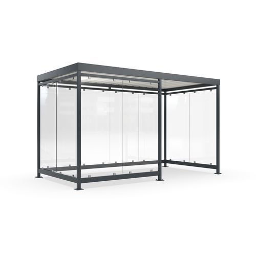 Mehrzwecküberdachung für öffentliche Bereiche - Köln K4 d/b - wsm Raumsysteme - für städtische Bereiche / für Parkplätze