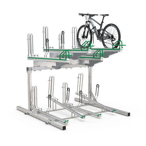 Bodenstehender Fahrradständer - BikeHub Premium 1/08 - wsm Raumsysteme - gesichert / zweistufig / vandalismussicher