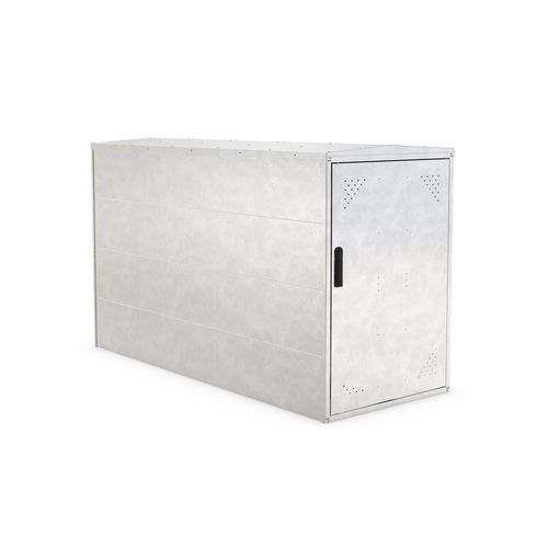 Gesicherter Fahrradunterstand - BikeBox 1 Basic - wsm Raumsysteme - modular / galvanisiertem Stahl / für öffentliche Bereiche