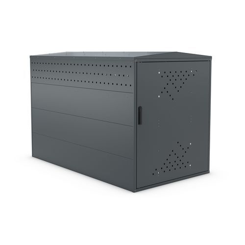 Gesicherter Fahrradunterstand - BikeBox 1 XL G - wsm Raumsysteme - modular / galvanisiertem Stahl / für öffentliche Bereiche