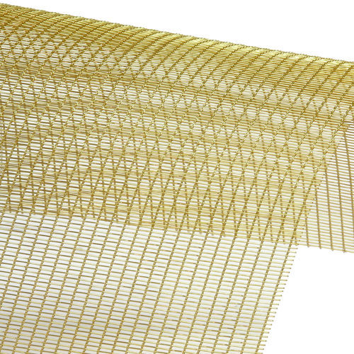 Metall-Geflecht / Messing - TRIPLE  - MeshArt Dorstener Drahtwerke - für die Innenarchitektur / Langmaschen / gold