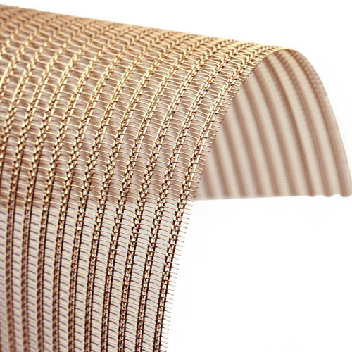 Metall-Geflecht / Bronze - SHINE  - MeshArt Dorstener Drahtwerke - für die Innenarchitektur / mit engen Maschen / Bronze-Look