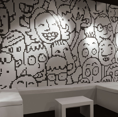Mosaikfliese für den Innenraum - FACE CUSTOM DESIGN - ALTTOGLASS - Wand / Glas / Motiv