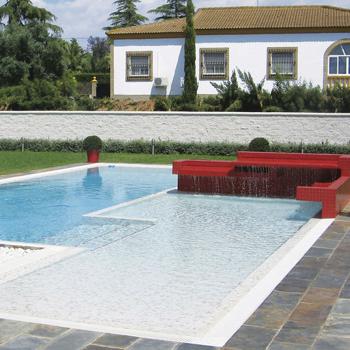 Glasmosaikfliese - FOG : BLANCO - ALTTOGLASS - Hochglanz / für Pool / Wand