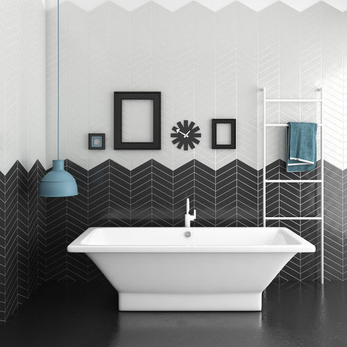 Keramikfliesen - CHEVRON - CEVICA - Hochglanz / für Küche / für Badezimmer