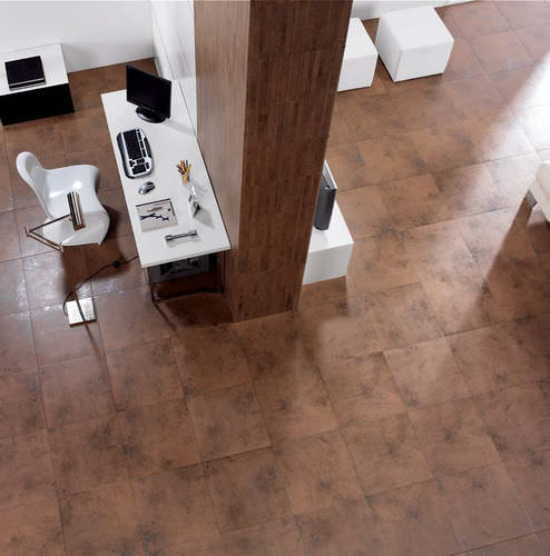 Feinsteinzeugfliesen - METAL EFFECT CEMENT : EVOLUTION - Ceracasa Ceramica - poliert / für den Innenraum / für Badezimmer