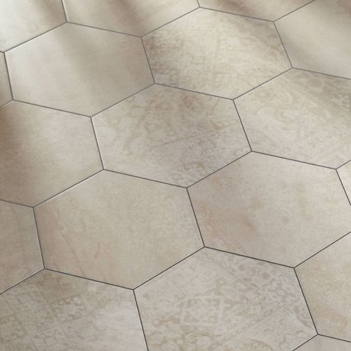 Feinsteinzeugfliesen - CONCRETE ALMOND HEX_25 - Codicer - satiniert / für den Innenraum / bodenstehend