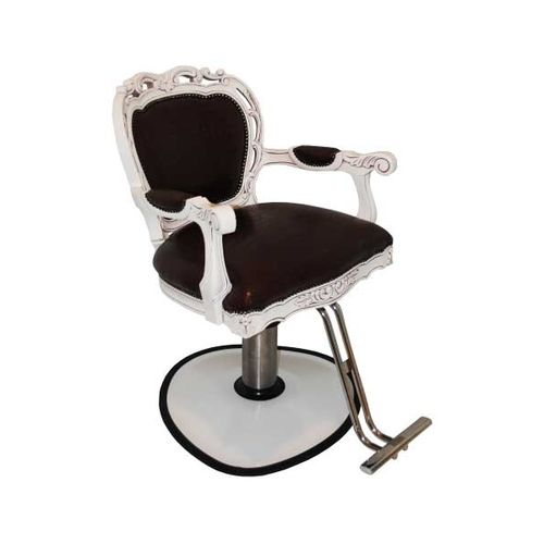 Moderner Friseurstuhl - VIVALDI - Belvedere - Stoff / beige / schwarz