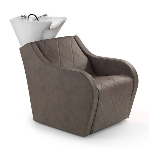 Moderner Friseurstuhl - NEW 330 - Belvedere - Polyurethanschaum / Vinyl / braun