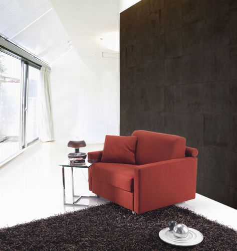 Moderner Sessel - BEGIN - Respace - Stoff / Bett / rot
