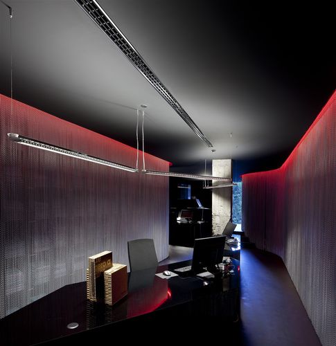 Netzraumteiler - CURVED, FIXED - KriskaDECOR - Metall / für öffentliche Bereiche / für Büro