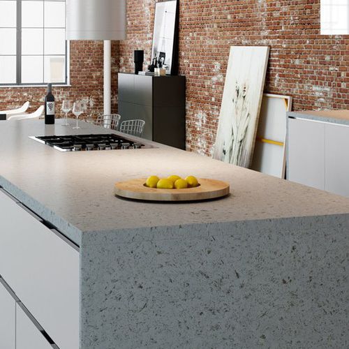 Quarz-Arbeitsplatte - ICE CONCRETE - COMPAC The Surfaces Company - für Küche