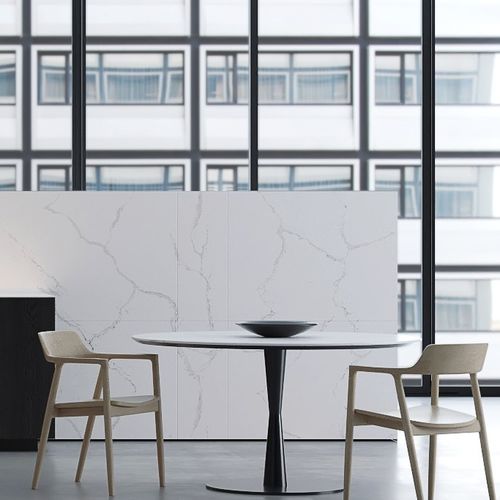 Quartzkomposit-Arbeitsplatte - UNIQUE STATUARIOTM - COMPAC The Surfaces Company - für Küche / für Badezimmer / weiß