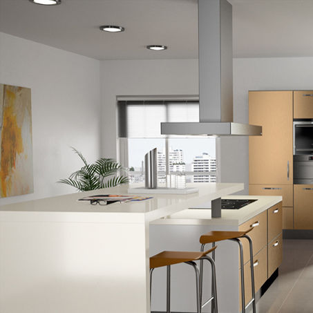 Quartzkomposit-Arbeitsplatte - VANILLE - COMPAC The Surfaces Company - für Küche / mit rechteckigen Kanten