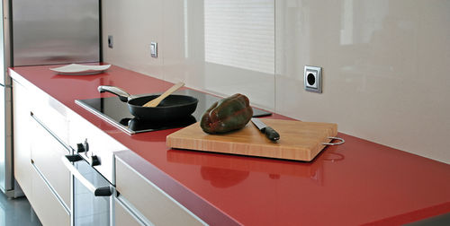 Quartzkomposit-Arbeitsplatte - PASSION  - COMPAC The Surfaces Company - für Küche / mit rechteckigen Kanten