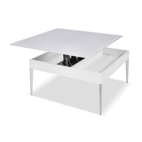 Moderner Couchtisch - K 482 PLUTO - Ronald Schmitt Design - lackiertes MDF / lackiertes Glas / Metall