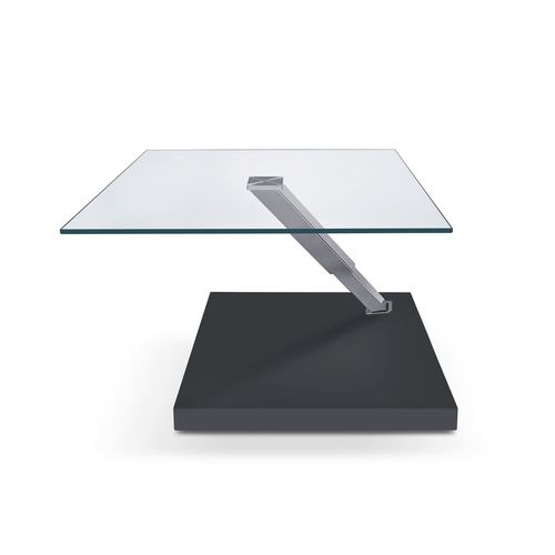 Moderner Couchtisch - K494 IXAR - Ronald Schmitt Design - Massivholz / lackiertes MDF / Glas
