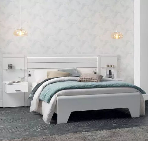 Doppelbett - MULTY - Meubles Célio - modern / Kopfteil / mit Nachttisch
