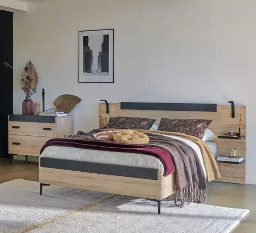 Doppelbett - FIRST - Meubles Célio - modern / Kopfteil / mit Ablage