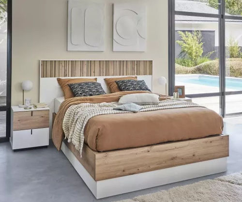 Doppelbett - OPALE - Meubles Célio - modern / Bettkasten / melaminbeschichtet