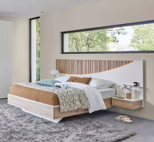 Doppelbett - OPALE - Meubles Célio - modern / mit Nachttisch / mit Schublade