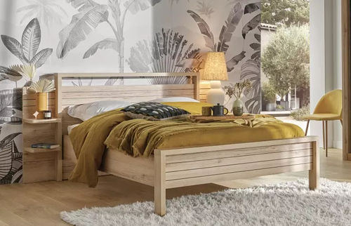 Doppelbett - FOREST - Meubles Célio - modern / Kopfteil / mit Ablage