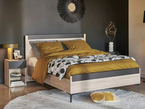 Doppelbett - FIRST - Meubles Célio - modern / Kopfteil / Metall