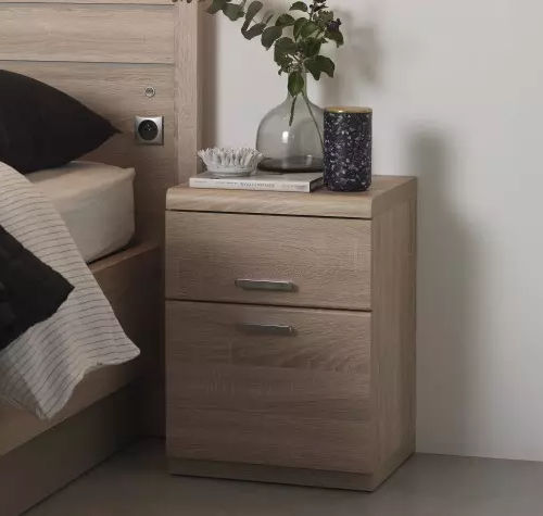 Moderner Nachttisch - MULTY - Meubles Célio - melaminbeschichtet / Gestell aus Holz / rechteckig