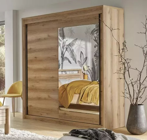 Moderner Kleiderschrank - FOREST - Meubles Célio - melaminbeschichtet / mit Schiebetür / mit Schublade