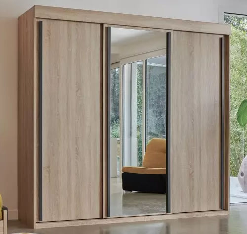 Moderner Kleiderschrank - FIRST - Meubles Célio - melaminbeschichtet / mit Schiebetür / mit Schublade