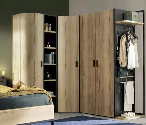 Modul-Kleiderschrank - EIFFEL - Meubles Célio - modern / melaminbeschichtet / mit Schwingtür