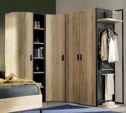 Modul-Kleiderschrank - EIFFEL - Meubles Célio - modern / anodisiertes Aluminium / melaminbeschichtet