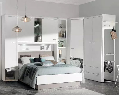 Eckkleiderschrank - MULTY - Meubles Célio - modern / melaminbeschichtet / mit Schwingtür