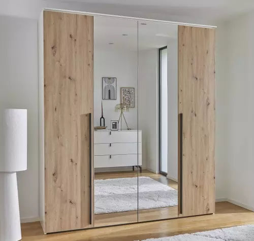 Moderner Kleiderschrank - OPALE - Meubles Célio - Aluminium / melaminbeschichtet / mit Falttüren