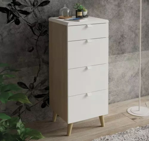 Moderner Chiffonnier - BLOOM - Meubles Célio - melaminbeschichtet / weiß
