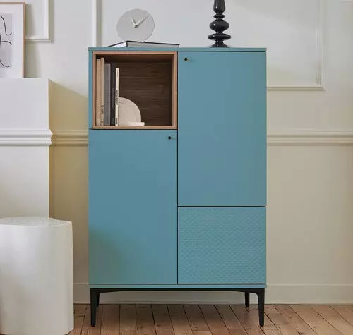Moderner Geschirrschrank - PIGMENT - Meubles Célio - anodisiertes Aluminium / melaminbeschichtet