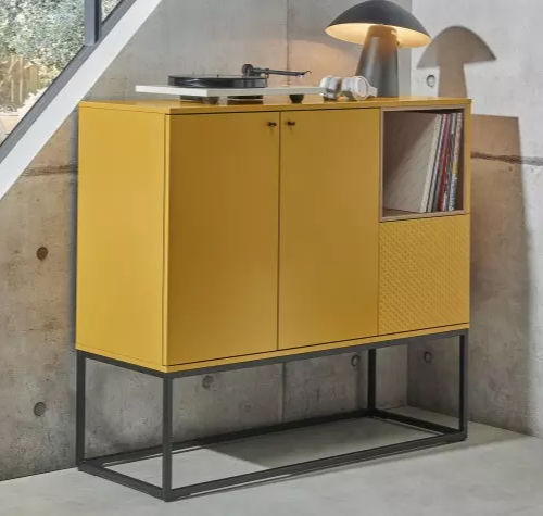 Hohes Sideboard - PIGMENT - Meubles Célio - modern / Metall / melaminbeschichtet