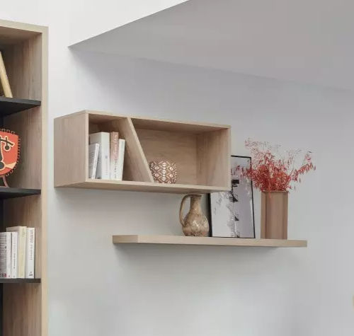 Wandmontiertes Regal - OBLIK - Meubles Célio - modern / melaminbeschichtet / mit Stauraum