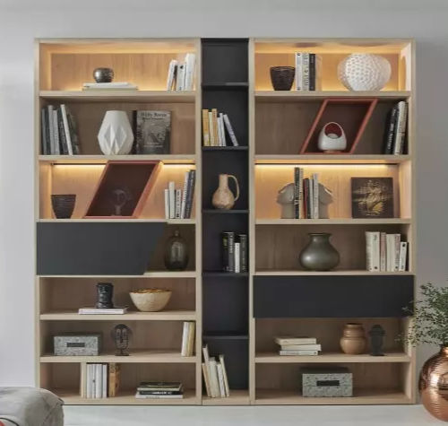 Modernes Bücherregal - OBLIK - Meubles Célio - melaminbeschichtet / mit Stauraum / individuell gestaltbar