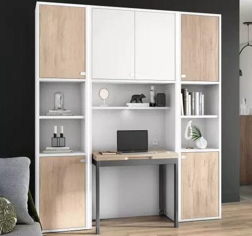 Bodenstehender Schreibtisch - SMART - Meubles Célio - modern / melaminbeschichtet / gerade