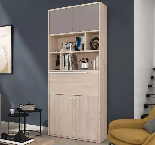 Moderner Sekretär - SMART - Meubles Célio - melaminbeschichtet / mit Regal / 1 Schublade