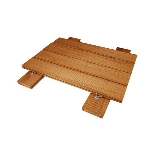 Holz-Terrassendiele - TEAK - Parchettificio Garbelotto Srl - Holzoptik / Clip-System