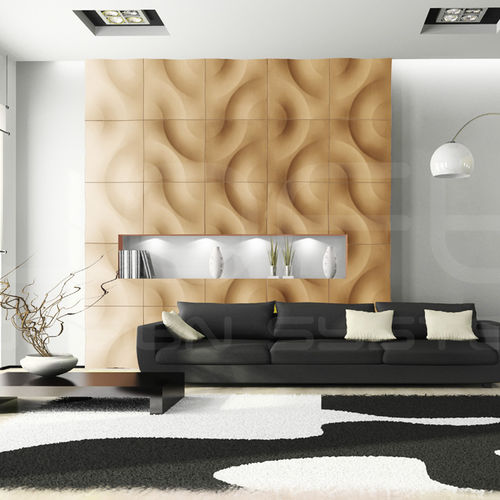 Dekorplatte für Wand - CURVES 01 - Loft Design System - Verbundwerkstoff / texturiert / 3D-Effekt